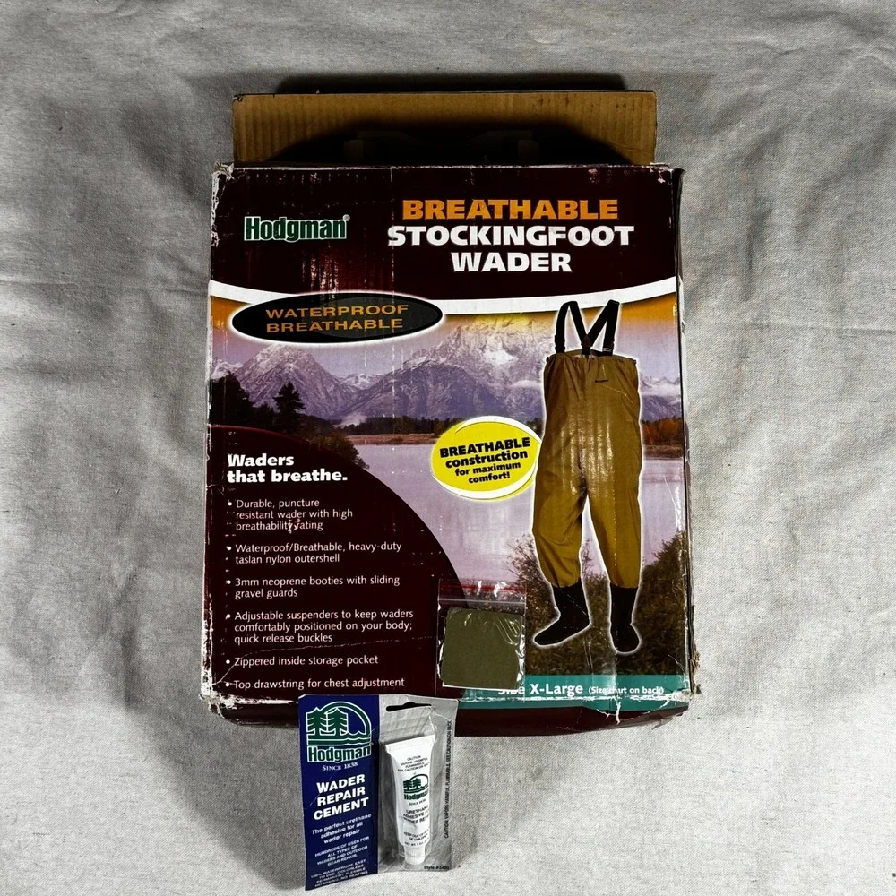 Hodgman Lakestream Lite Breathable Neoprene Nylon Chest Waders Mens Size XL NEW